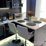 Кухня с фасадами из крашеного MDF