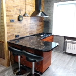 Кухня с фасадами из крашеного MDF