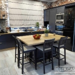 Кухня с фасадами из массива ясеня