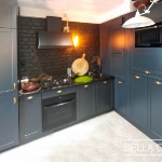 Кухня с фасадами из крашеного MDF