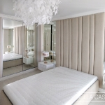 Кровать с мягкими стеновыми панелями