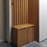 Прихожая из шпона дуба и крашеного MDF