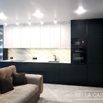 Кухня с фасадами из Fenix NTM и MDF